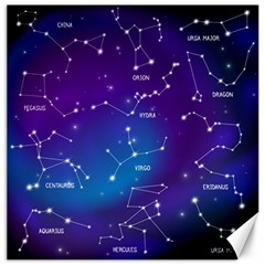 Realistic-night-sky-poster-with-constellations Canvas 12  X 12  by Simbadda