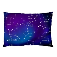 Realistic-night-sky-poster-with-constellations Pillow Case by Simbadda