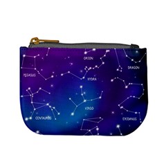 Realistic-night-sky-poster-with-constellations Mini Coin Purse by Simbadda