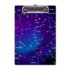 Realistic-night-sky-poster-with-constellations A5 Acrylic Clipboard by Simbadda