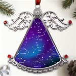 Realistic-night-sky-poster-with-constellations Metal Angel with Crystal Ornament Front