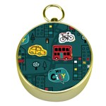 Seamless-pattern-hand-drawn-with-vehicles-buildings-road Gold Compasses Front