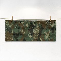 Camouflage-splatters-background Hand Towel by Simbadda