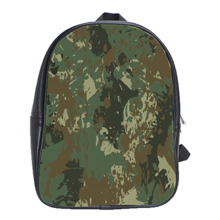 Camouflage-splatters-background School Bag (Large)