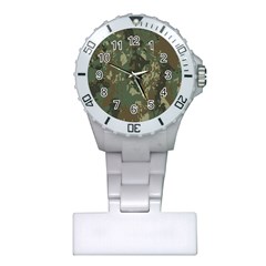 Camouflage-splatters-background Plastic Nurses Watch by Simbadda