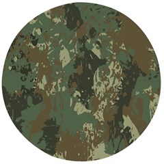 Camouflage-splatters-background Wooden Bottle Opener (round) by Simbadda