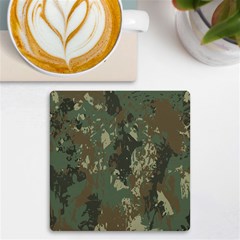 Camouflage-splatters-background Uv Print Square Tile Coaster  by Simbadda