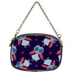 Owl-pattern-background Chain Purse (One Side) Front