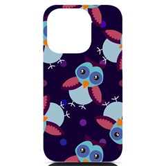 Owl-pattern-background Iphone 14 Pro Black Uv Print Case by Simbadda