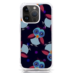 Owl-pattern-background Iphone 14 Pro Tpu Uv Print Case by Simbadda