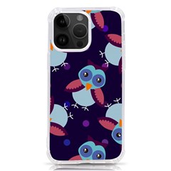 Owl-pattern-background Iphone 14 Pro Max Tpu Uv Print Case by Simbadda