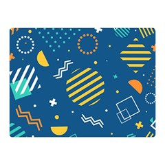 Flat-design-geometric-shapes-background Two Sides Premium Plush Fleece Blanket (mini) by Simbadda