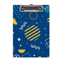 Flat-design-geometric-shapes-background A5 Acrylic Clipboard by Simbadda