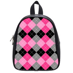 Seamless-argyle-pattern School Bag (small) by Simbadda