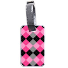 Seamless-argyle-pattern Luggage Tag (two Sides) by Simbadda