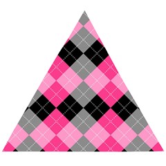 Seamless-argyle-pattern Wooden Puzzle Triangle by Simbadda