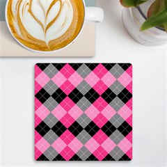 Seamless-argyle-pattern Uv Print Square Tile Coaster  by Simbadda