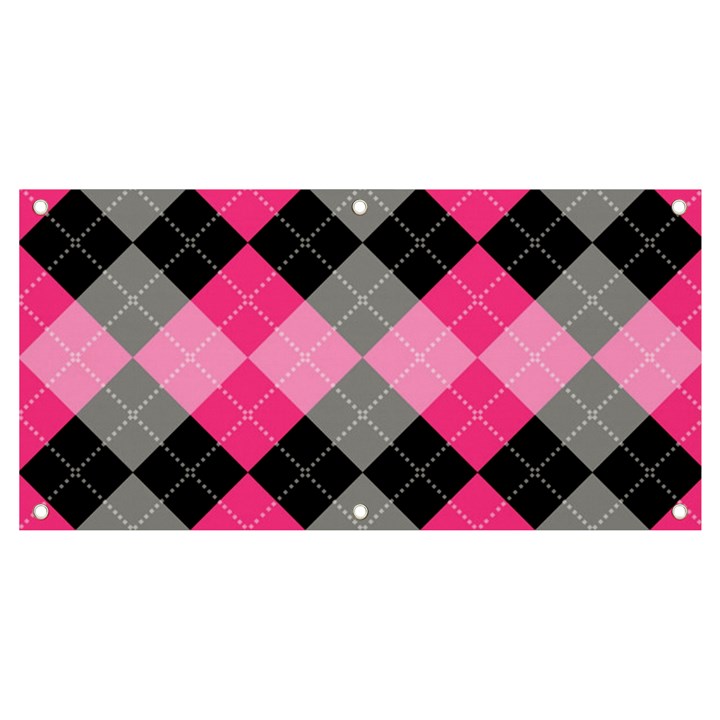 Seamless-argyle-pattern Banner and Sign 4  x 2 