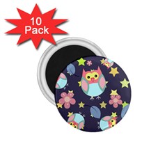 Owl-stars-pattern-background 1 75  Magnets (10 Pack)  by Simbadda