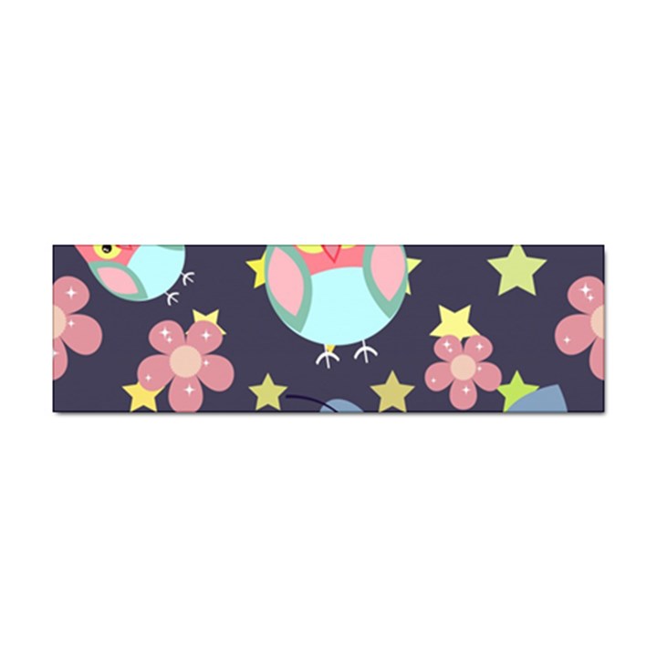 Owl-stars-pattern-background Sticker Bumper (100 pack)