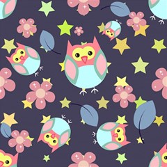 Owl-stars-pattern-background Play Mat (square) by Simbadda