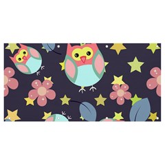 Owl-stars-pattern-background Banner And Sign 8  X 4  by Simbadda