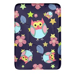 Owl-stars-pattern-background Rectangular Glass Fridge Magnet (4 Pack) by Simbadda