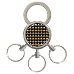 Golden-chess-board-background 3-Ring Key Chain Front