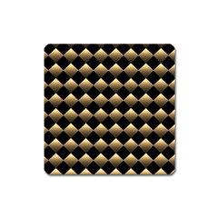 Golden-chess-board-background Square Magnet by Simbadda