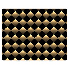 Golden-chess-board-background Two Sides Premium Plush Fleece Blanket (medium) by Simbadda