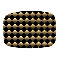 Golden-chess-board-background Mini Square Pill Box by Simbadda