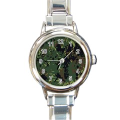 Military-background-grunge---- Round Italian Charm Watch by Simbadda