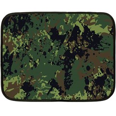 Military-background-grunge---- Fleece Blanket (mini) by Simbadda