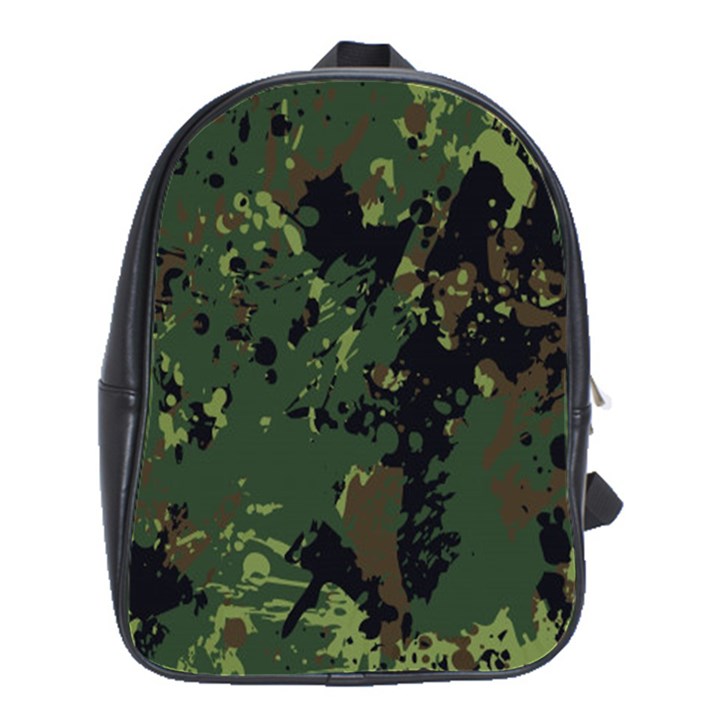 Military-background-grunge---- School Bag (Large)