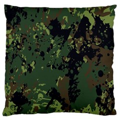 Military-background-grunge---- Large Cushion Case (one Side) by Simbadda