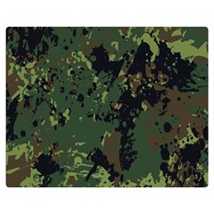 Military-background-grunge---- Two Sides Premium Plush Fleece Blanket (medium) by Simbadda