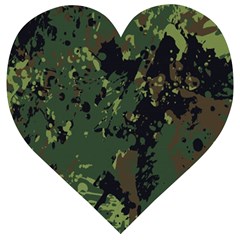 Military-background-grunge---- Wooden Puzzle Heart by Simbadda