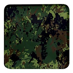 Military-background-grunge---- Square Glass Fridge Magnet (4 Pack) by Simbadda