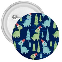 Cute-dinosaurs-animal-seamless-pattern-doodle-dino-winter-theme 3  Buttons by Simbadda