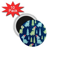 Cute-dinosaurs-animal-seamless-pattern-doodle-dino-winter-theme 1 75  Magnets (10 Pack)  by Simbadda