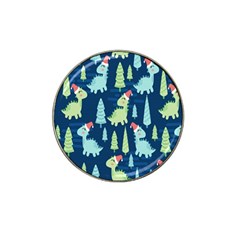 Cute-dinosaurs-animal-seamless-pattern-doodle-dino-winter-theme Hat Clip Ball Marker by Simbadda