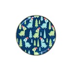 Cute-dinosaurs-animal-seamless-pattern-doodle-dino-winter-theme Hat Clip Ball Marker (4 pack) Front