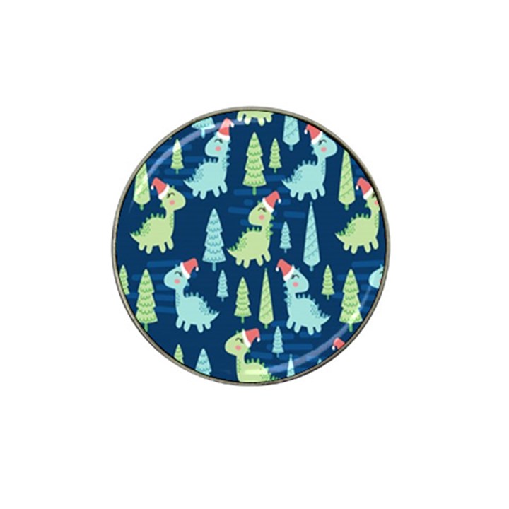 Cute-dinosaurs-animal-seamless-pattern-doodle-dino-winter-theme Hat Clip Ball Marker (4 pack)