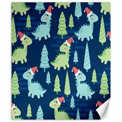 Cute-dinosaurs-animal-seamless-pattern-doodle-dino-winter-theme Canvas 8  X 10  by Simbadda