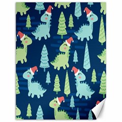 Cute-dinosaurs-animal-seamless-pattern-doodle-dino-winter-theme Canvas 12  X 16  by Simbadda