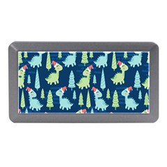 Cute-dinosaurs-animal-seamless-pattern-doodle-dino-winter-theme Memory Card Reader (mini) by Simbadda