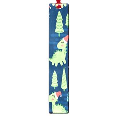 Cute-dinosaurs-animal-seamless-pattern-doodle-dino-winter-theme Large Book Marks by Simbadda