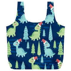 Cute-dinosaurs-animal-seamless-pattern-doodle-dino-winter-theme Full Print Recycle Bag (xl)