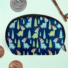 Cute-dinosaurs-animal-seamless-pattern-doodle-dino-winter-theme Accessory Pouch (large) by Simbadda