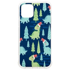 Cute-dinosaurs-animal-seamless-pattern-doodle-dino-winter-theme Iphone 12/12 Pro Tpu Uv Print Case by Simbadda